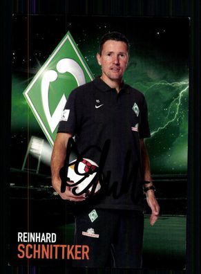 Reinhard Schnittker Autogrammkarte Werder Bremen 2013-14 Original Signiert