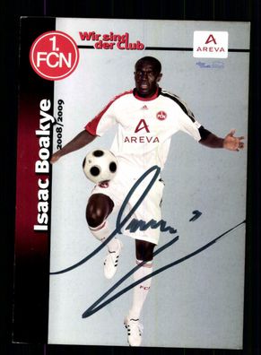 Isaac Boakye Autogrammkarte 1 FC Nürnberg 2008-09 2. Karte Original Signiert