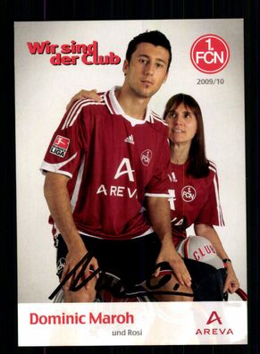 Dominic Maroh Autogrammkarte 1 FC Nürnberg 2009-10 Original Signiert