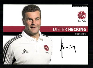 Dieter Hecking Autogrammkarte 1 FC Nürnberg 1. Karte 2012-13 Original Signiert