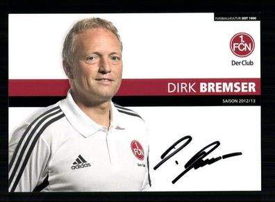 Dirk Bremser Autogrammkarte 1 FC Nürnberg 1. Karte 2012-13 Original Signiert