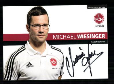 Michael Wiesinger Autogrammkarte 1 FC Nürnberg 2. Karte 2012-13 Original Signiert