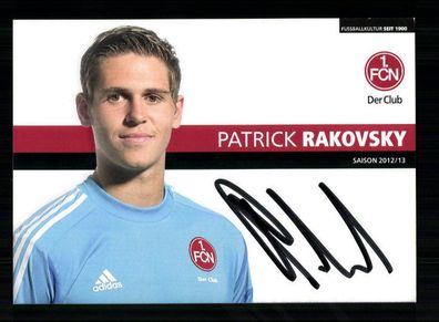 Patrick Ravovsky Autogrammkarte 1 FC Nürnberg 2. Karte 2012-13 Original Signiert