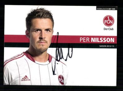 Per Nilsson Autogrammkarte 1 FC Nürnberg 2. Karte 2012-13 Original Signiert