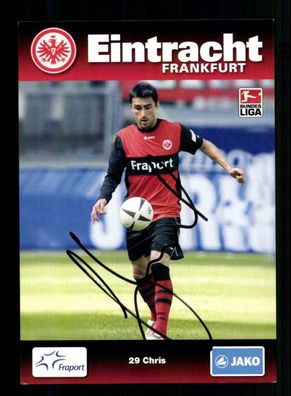 Chris Autogrammkarte Eintracht Frankfurt 2009-10 Original Signiert