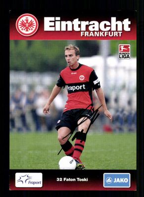 Faton Toski Autogrammkarte Eintracht Frankfurt 2009-10 Original Signiert
