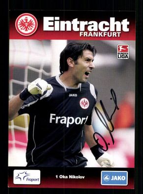 Oka Nikolov Autogrammkarte Eintracht Frankfurt 2009-10 Original Signiert