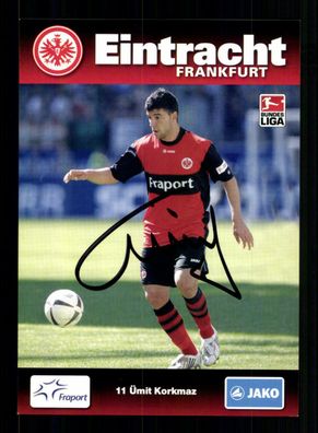 Ümit Korkmaz Autogrammkarte Eintracht Frankfurt 2009-10 Original Signiert