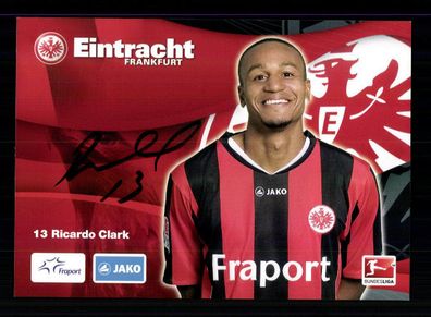 Ricardo Clark Autogrammkarte Eintracht Frankfurt 2010-11 Original Signiert