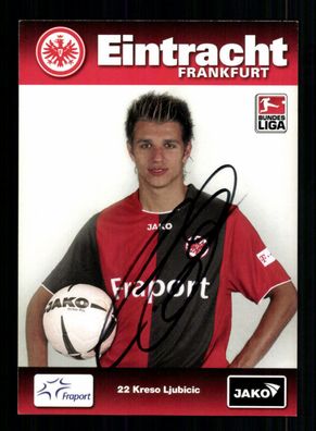 Kreso Ljubicic Autogrammkarte Eintracht Frankfurt 2008-09 Original Signiert