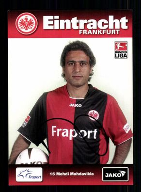 Mehdi Mahdavikia Autogrammkarte Eintracht Frankfurt 2008-09 Original Signiert