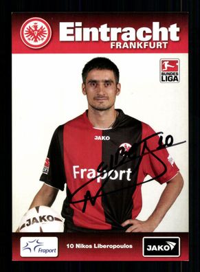 Nikos Liperopoulos Autogrammkarte Eintracht Frankfurt 2008-09 Original Signiert