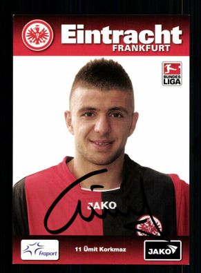 Ümit Korkmaz Autogrammkarte Eintracht Frankfurt 2008-09 Original Signiert