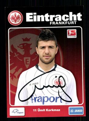 Ümit Korkmaz Autogrammkarte Eintracht Frankfurt 2011-12 Original Signiert