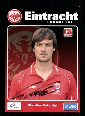 Christian Kolodziej Autogrammkarte Eintracht Frankfurt 2011-12 Original Signiert