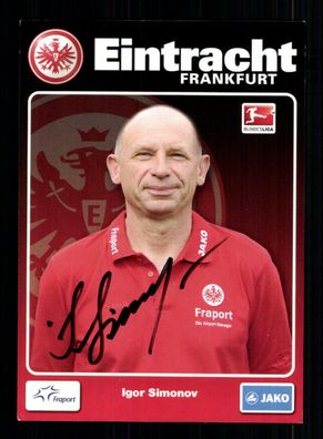 Igor Simonov Autogrammkarte Eintracht Frankfurt 2011-12 Original Signiert