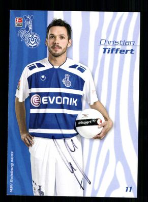 Christian Tiffert Autogrammkarte MSV Duisburg 2008-09 Original Signiert