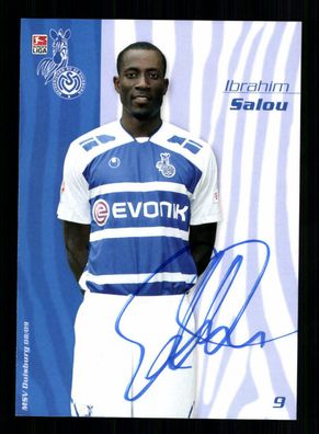 Ibrahim Salou Autogrammkarte MSV Duisburg 2008-09 Original Signiert