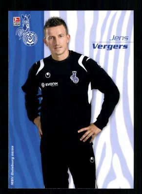 Jens Vergers Autogrammkarte MSV Duisburg 2008-09 Original Signiert