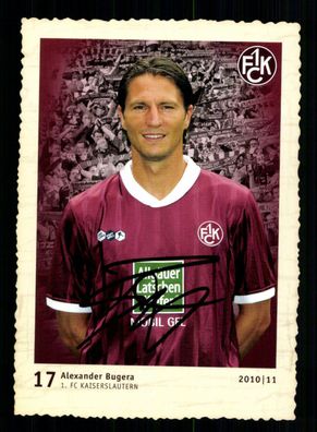 Alexander Bugera Autogrammkarte 1 FC Kaiserslautern 2010-11 Original Signiert