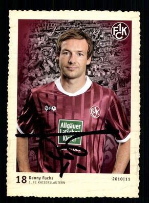 Danny Fuchs Autogrammkarte 1 FC Kaiserslautern 2010-11 Original Signiert