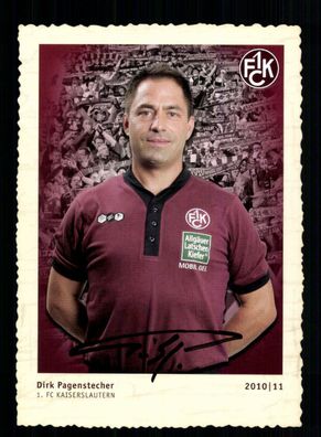 Dirk Pagenstecher Autogrammkarte 1 FC Kaiserslautern 2010-11 Original Signiert