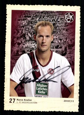 Marco Knaller Autogrammkarte 1 FC Kaiserslautern 2010-11 Original Signiert