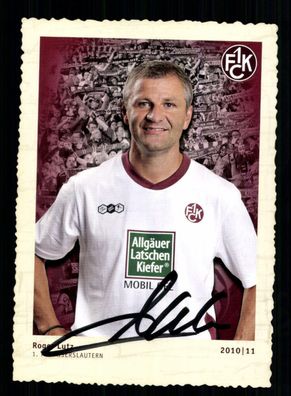 Roger Lutz Autogrammkarte 1 FC Kaiserslautern 2010-11 Original Signiert
