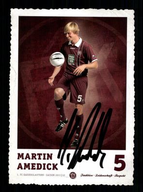 Martin Amedick Autogrammkarte 1 FC Kaiserslautern 2011-12 Original Signiert