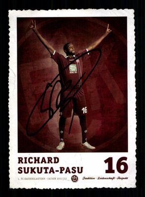 Richard Sukuta Autogrammkarte 1 FC Kaiserslautern 2011-12 Original Signiert