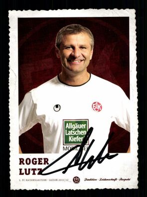 Roger Lutz Autogrammkarte 1 FC Kaiserslautern 2011-12 Original Signiert