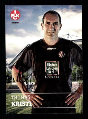Thomas Kristl Autogrammkarte 1 FC Kaiserslautern 2012-13 Original Signiert