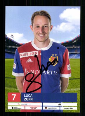 Luca Zuffi Autogrammkarte FC Basel 2017-18 Original Signiert