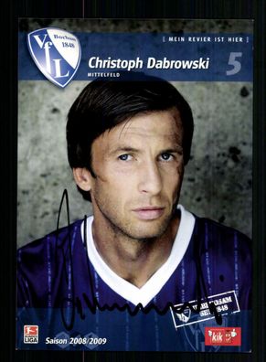 Christoph Dabrowski Autogrammkarte VFL Bochum 2008-09 Original Signiert