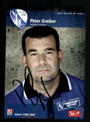 Peter Greiber Autogrammkarte VFL Bochum 2008-09 Original Signiert