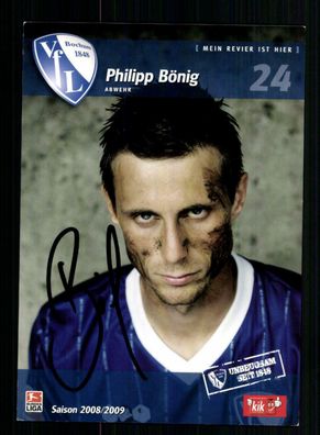 Philipp Bönig Autogrammkarte VFL Bochum 2008-09 Original Signiert