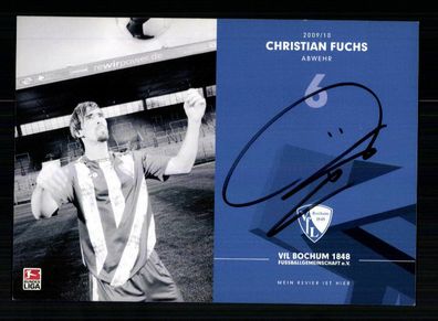Christian Fuchs Autogrammkarte VFL Bochum 2009-10 1. Karte Original Signiert