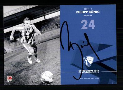 Philipp Bönig Autogrammkarte VFL Bochum 2009-10 1. Karte Original Signiert