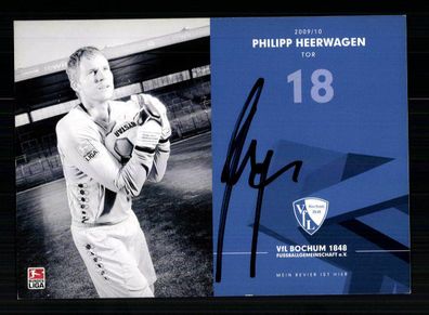 Philipp Heerwagen Autogrammkarte VFL Bochum 2009-10 1. Karte Original Signiert