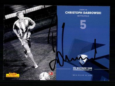 Christoph Dabrowski Autogrammkarte VFL Bochum 2009-10 2. Karte Original Signiert