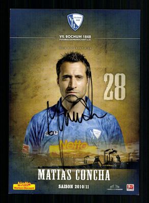 Matias Concha Autogrammkarte VFL Bochum 2010-11 Original Signiert
