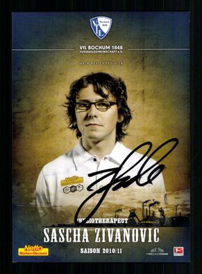Sascha Zivanovic Autogrammkarte VFL Bochum 2010-11 Original Signiert
