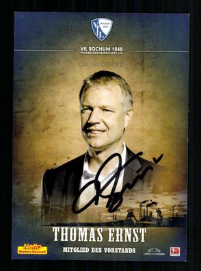 Thomas Ernst Autogrammkarte VFL Bochum 2010-11 Original Signiert
