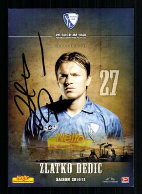 Zlatko Dedic Autogrammkarte VFL Bochum 2010-11 Original Signiert
