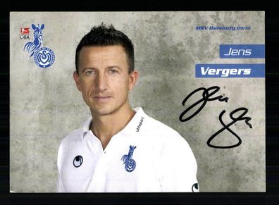 Jens Vergers Autogrammkarte MSV Duisburg 2009-10 Original Signiert