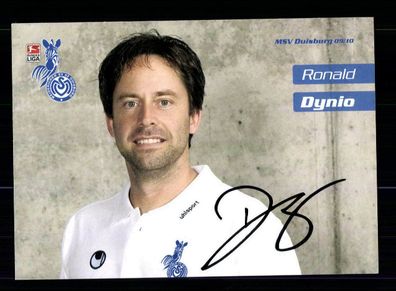 Ronald Dynio Autogrammkarte MSV Duisburg 2009-10 Original Signiert