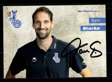 Tom Starke Autogrammkarte MSV Duisburg 2009-10 Original Signiert