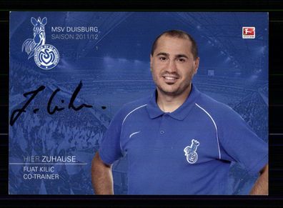 Fuat Kilic Autogrammkarte MSV Duisburg 2011-12 Original Signiert