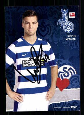 Kevin Wolze Autogrammkarte MSV Duisburg 2012-13 Original Signiert