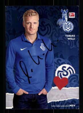 Tobias Willi Autogrammkarte MSV Duisburg 2012-13 Original Signiert